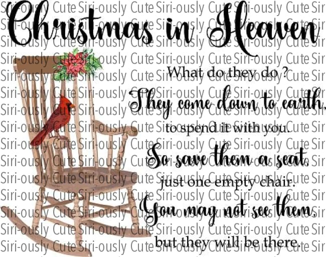 Christmas In Heaven - Cardinal Rocking Chair