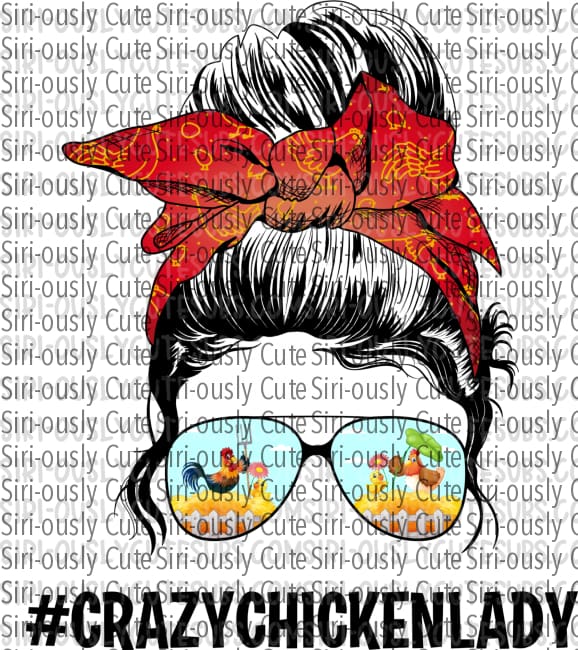 Crazy Chicken Lady - Red Messy Bun