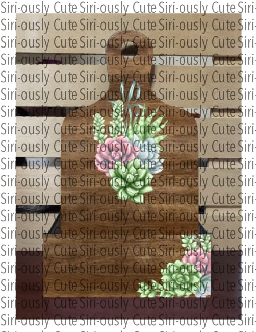 Dark Succulent Cutting Board Basket