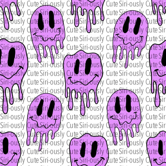 Drippy Face - Large Purple Straight Tumbler Sublimation Transfer