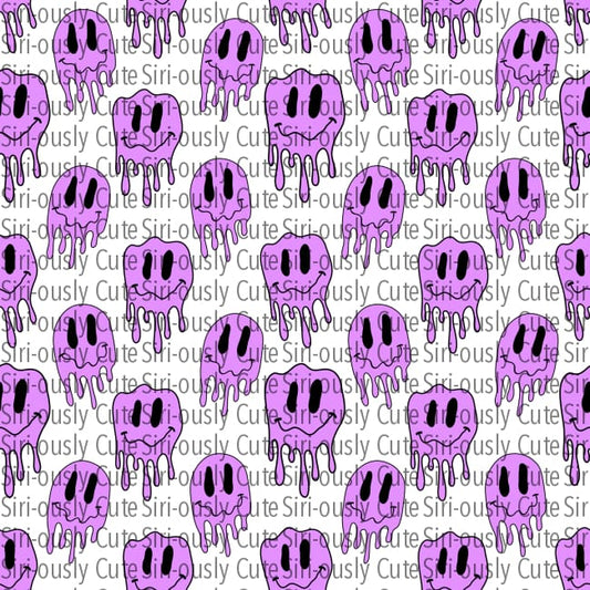 Drippy Face - Small Purple Straight Tumbler Sublimation Transfer