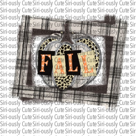 Fall - Leopard Pumpkin With Plaid Frame