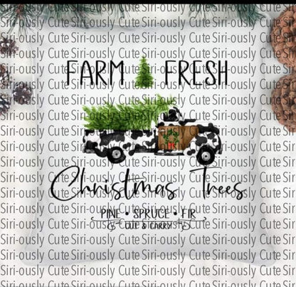 Farm Fresh Christmas Trees - Cow Print Truck