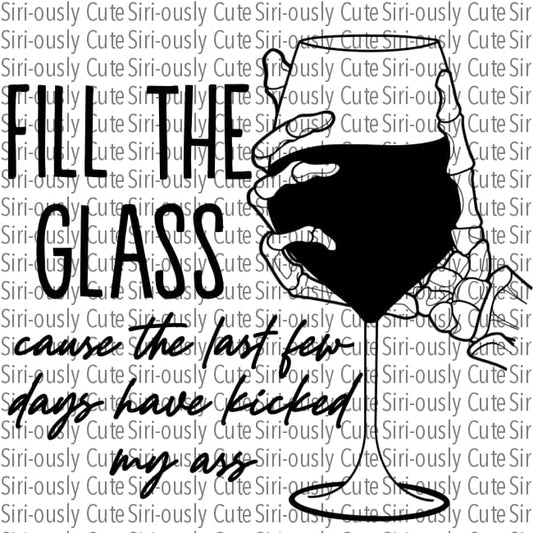 Fill The Glass - Wine In Skeleton Hand