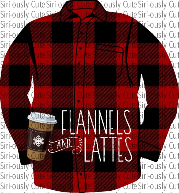 Flannels And Lattes - Buffalo Plaid