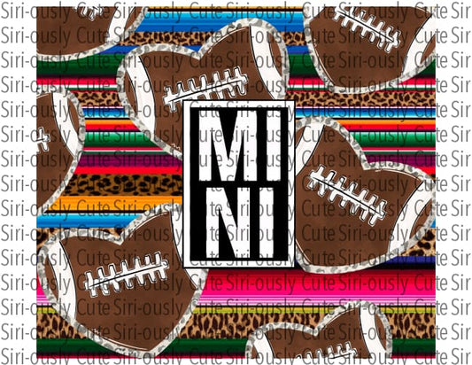 Football Leopard And Serape Mini Straight Tumbler