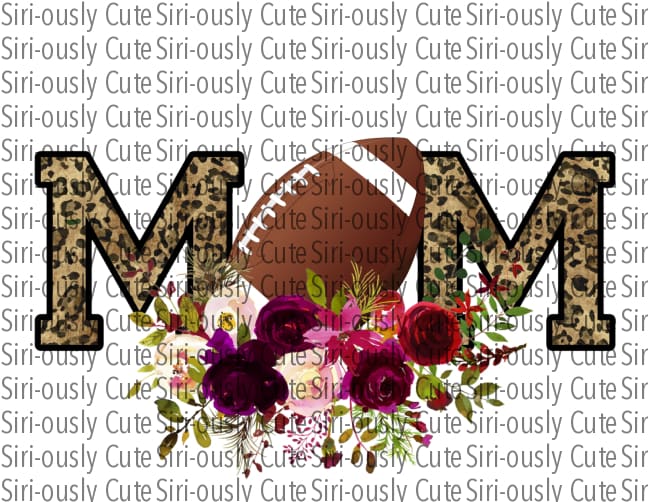 Football Mom - Floral And Leopard