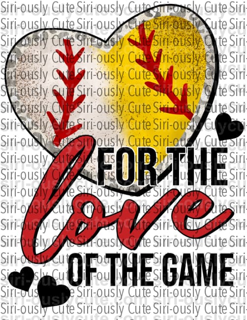 For The Love Of Game - Baseball & Softball 1