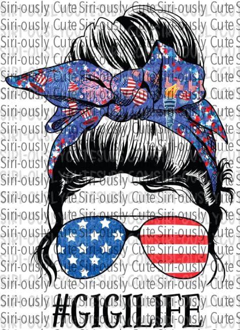 Gigi Life - Patriotic Messy Bun