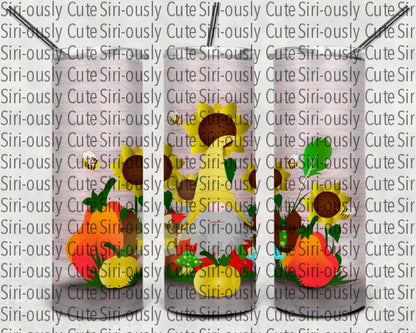 Gnomes With Sunflowers And Pumpkins - Straight Tumbler