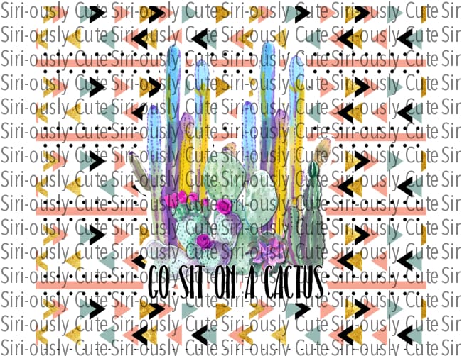 Go Sit On A Cactus - Pastel Arrows Straight Tumbler