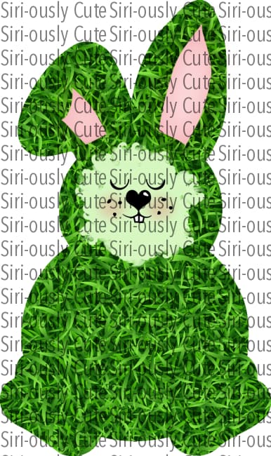 Green Grass Bunny Sublimation Transfer