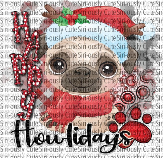 Happy Howlidays - Pug