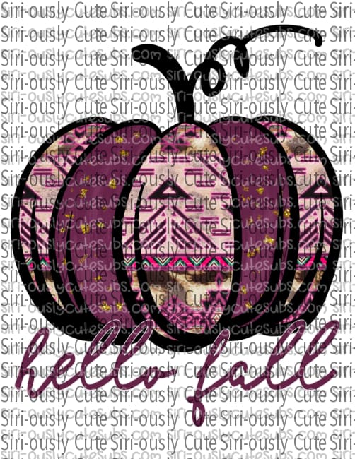 Hello Fall - Purple Aztec