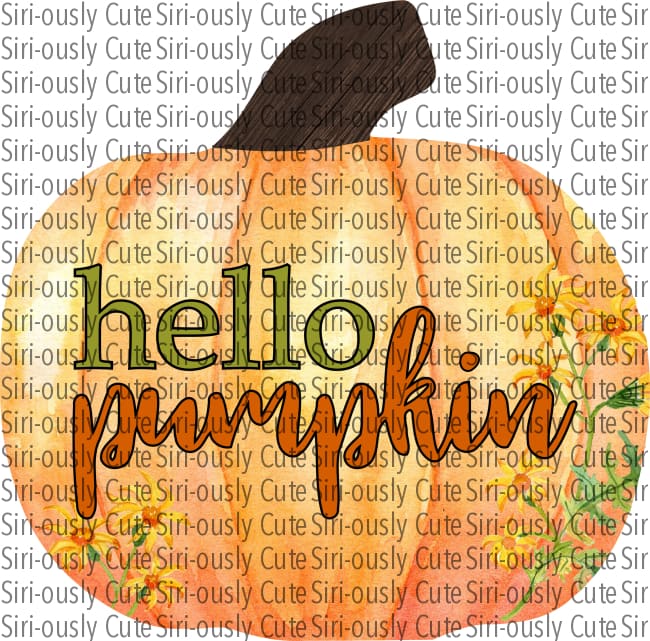 Hello Pumpkin - Floral With Wood Stem