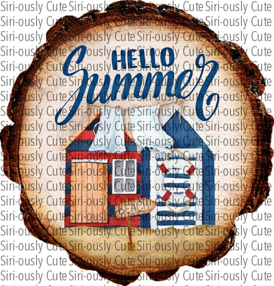 Hello Summer - Beach Woodslice