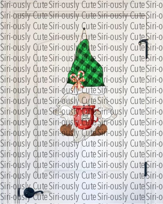 Hot Coca Gnome With Green Plaid Hat