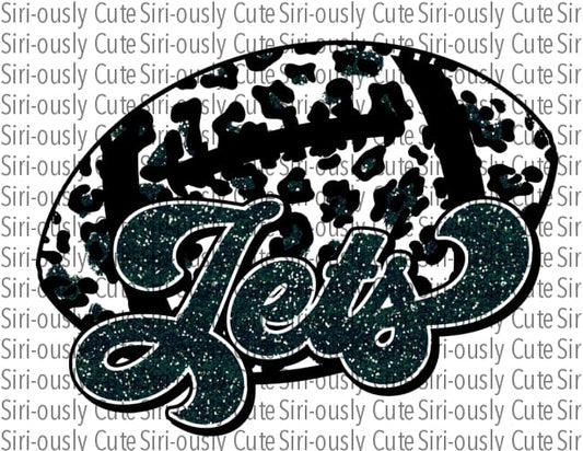 Jets - Black Football Leopard