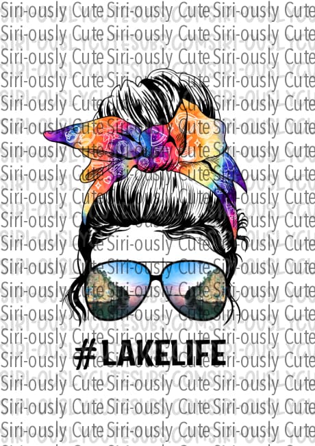 Lake Life Rocks- Tie Dye Messy Bun