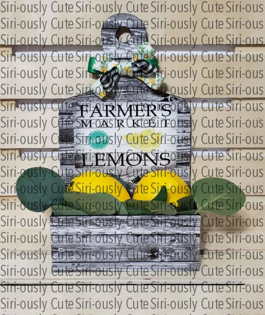 Lemon Cutting Board Basket