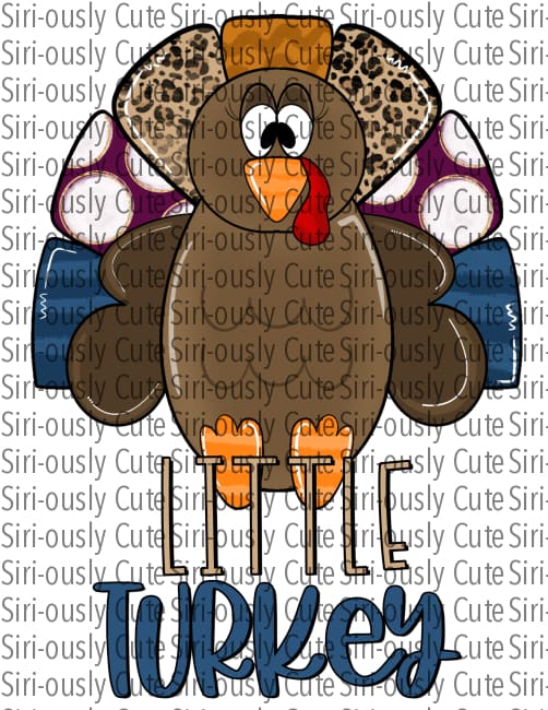 Little Turkey - Blue And Purple Polka Dots