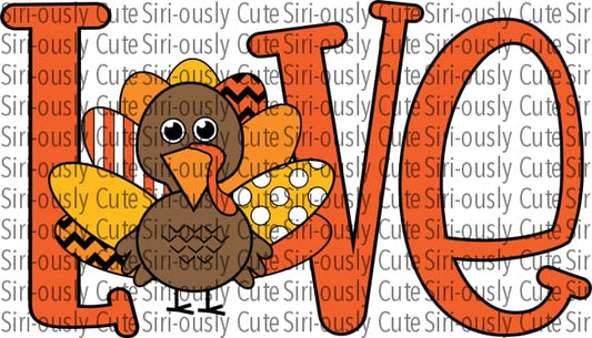 Love Turkey - Orange Letters