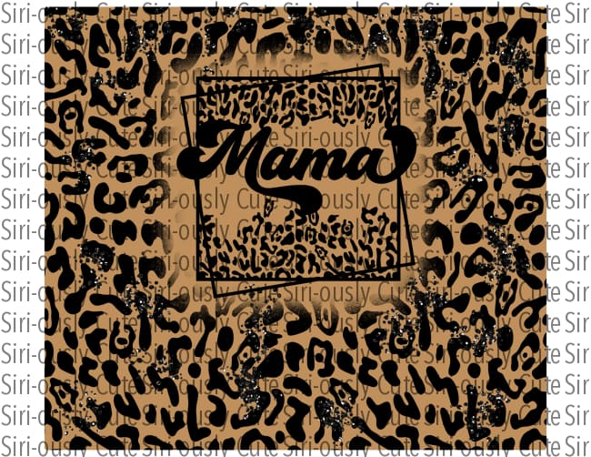 Mama Leopard Square Beige Straight Tumbler