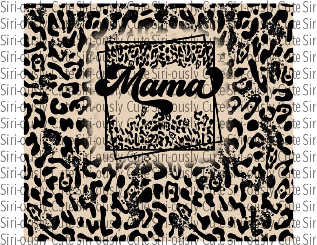 Mama Leopard Square Light Beige Straight Tumbler