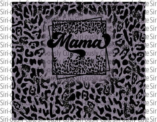 Mama Leopard Square Lilac Straight Tumbler