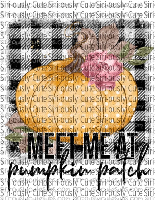 Meet Me At The Pumpkin Patch - Orange Dotted