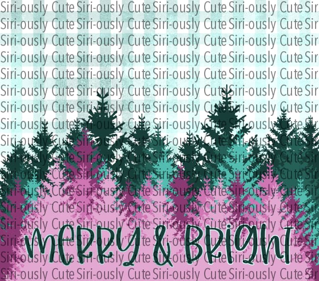 Merry And Bright Laid With Pink Trees Straight Tumbler