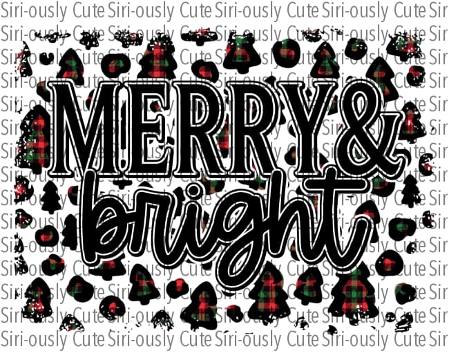 Merry And Bright - Red Christmas Tree Leopard