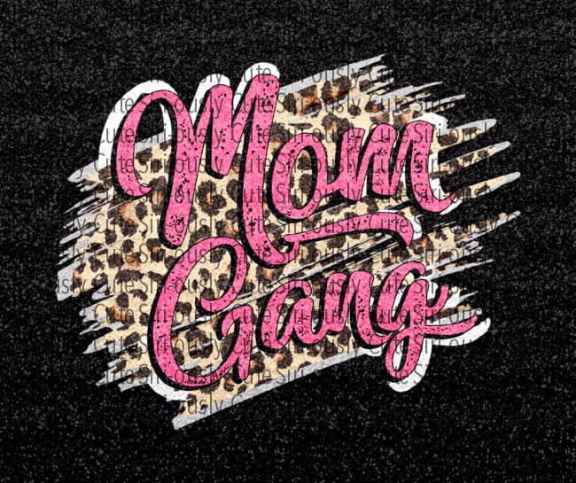 Mom Gang - Pink Leopard Straight Tumbler