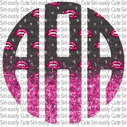 Monogram - Black And Pink Vampire Lips