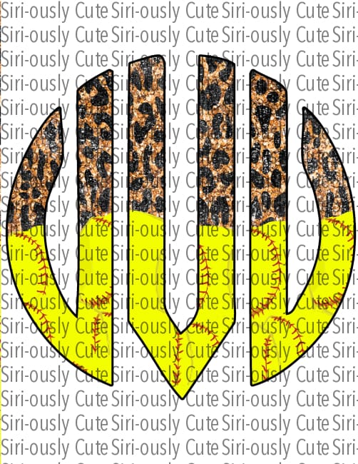 Monogram - Cheetah And Softball