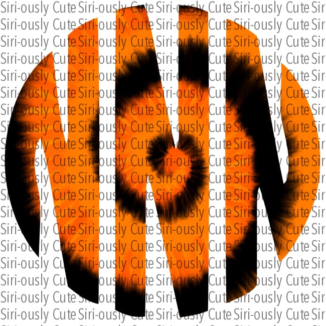 Monogram - Halloween Black And Orange Tie Dye