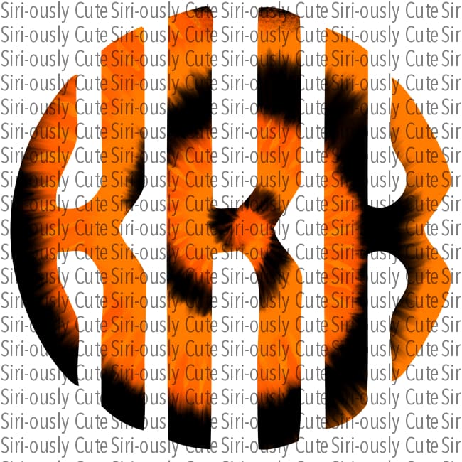 Monogram - Halloween Black And Orange Tie Dye