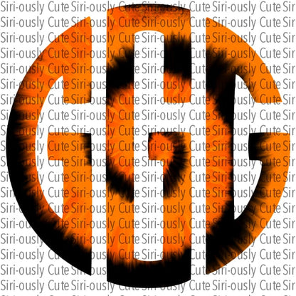 Monogram - Halloween Black And Orange Tie Dye