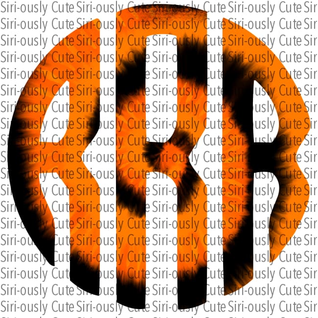 Monogram - Halloween Black And Orange Tie Dye