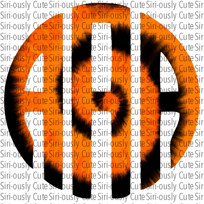 Monogram - Halloween Black And Orange Tie Dye