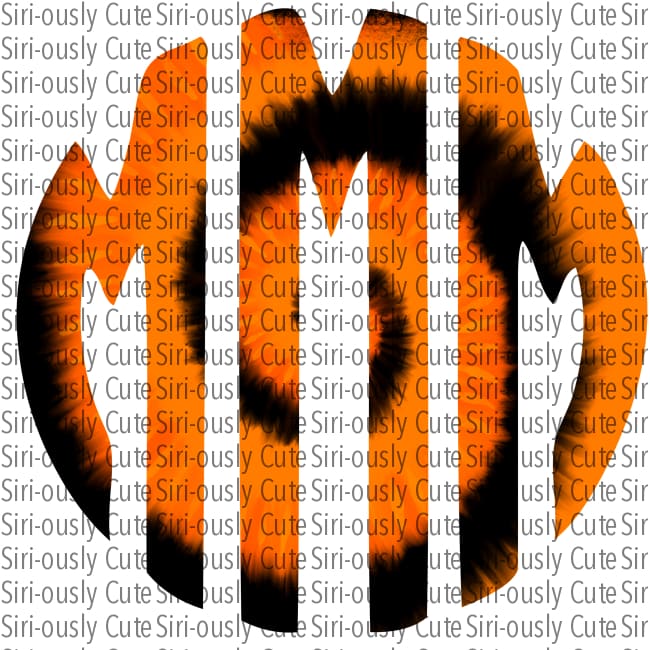 Monogram - Halloween Black And Orange Tie Dye