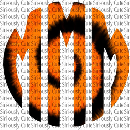 Monogram - Halloween Black And Orange Tie Dye