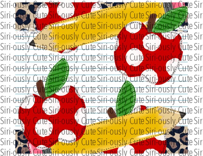 Notebook Paper With Polka Dot Apples Straight Tumbler