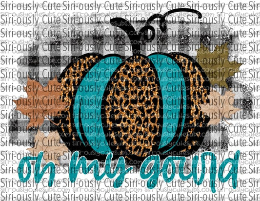 Oh My Gourd-Turquoise And Leopard