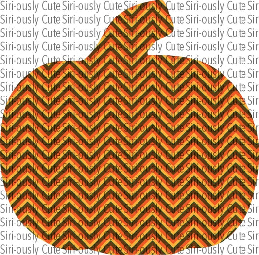 Orange And Black Chevron Pumpkin