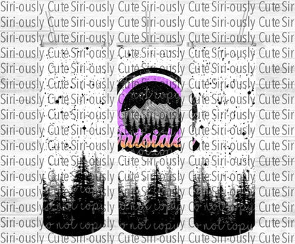 Outsider - Pink With Trees Straight Tumbler