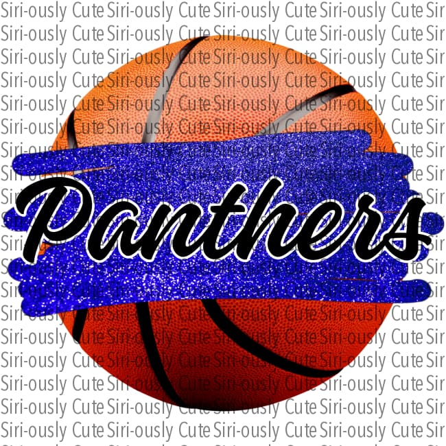 Panthers - Blue Glitter Basketball