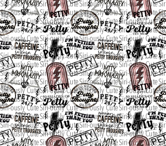 Petty Word Art Straight Tumbler