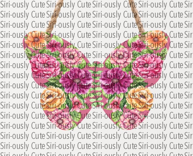 Pink And Orange Floral Butterfly - Full