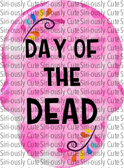 Pink Day Of The Dead Wind Spinner Sublimation Transfer